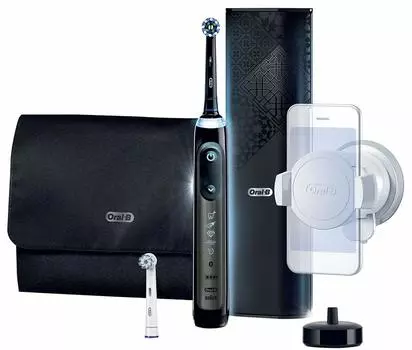 Коричневая электрическая зубная щетка Oral B Genius X Titanium Grey D7065266XCTG