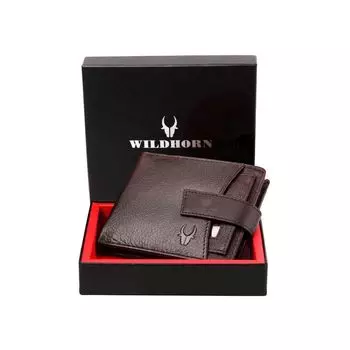 Коричневый кожаный кошелек для мужчин WildHorn Regular коричневый