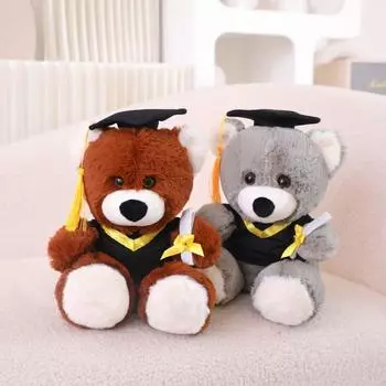 Коричневый выпускной подарок игрушка плюшевые куклы милый доктор медведь плюшевая кукла доктор сова плюшевая игрушка студенты brown-smile owl