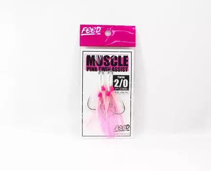 Кормовые приманки FTAP-CH 2/0 Muscle Pink Двойные вспомогательные крючки Размер 2/0 2 комплекта (4833)