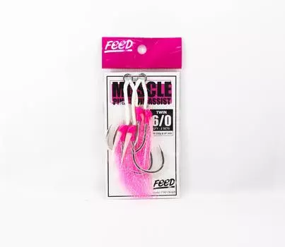 Кормовые приманки FTAP-CH 6/0 Muscle Pink Двойные вспомогательные крючки Размер 6/0 2 комплекта (4864)