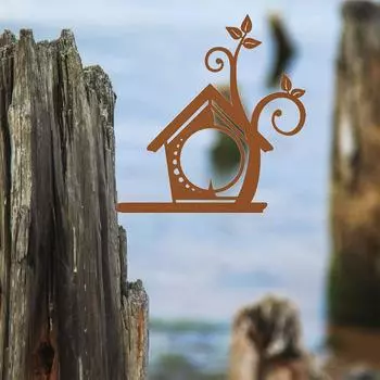 Кормушка для птиц Fat Ball Bird Feeder Metal Bird Garden Art Set - Сделайте свой двор выдающимся с этим набором. большой. Птицы и природный декор чёрный