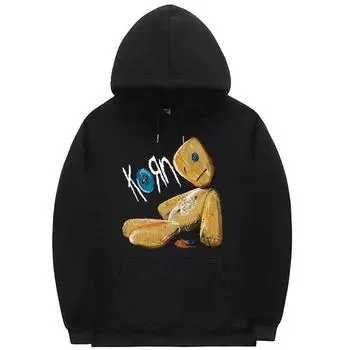 KORN ISSUES ROCK BAND NEW BLACK Уличная одежда унисекс Толстовка с капюшоном из альтернативных металлов Унисекс Женская винтажная толстовка большого размера Толстовка унисекс L