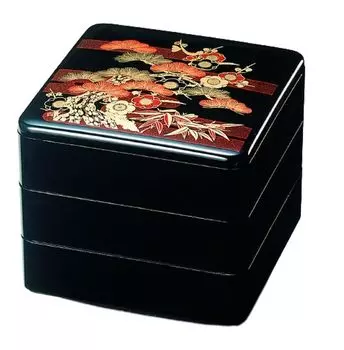 Коробка для бэнто Recreation Bento Box, сделано в Японии, 3 уровня, размеры, для интенсивного использования, черный xx J-kitchens (Bento Box) 6.5 Сосна, Чикубай, 19,6см 19,6см 17,5см