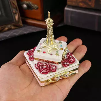 Коробка для безделушек, держатель колец, чехол для домашнего декора со стразами, органайзер для хранения ювелирных изделий