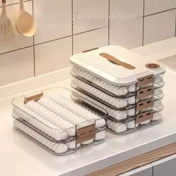 Коробка для хранения пельменей морозильная камера морозильная камера для замороженных пельменей многослойная пищевая коробка для вонтонов бытовой лоток для пельменей коробка для хрустящей корочки