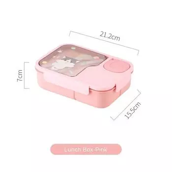 Коробка для ланча Bento для детей, девочек, мультяшных студентов, кавайных, милых, с подогревом, 3 сетки, для сэндвичей, закусок, специальная столовая, для хранения продуктов