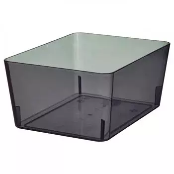 Коробка для печенья IKEA KUGGIS, прозрачная, черная, 13х18х8 см.