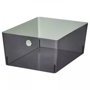 Коробка для печенья IKEA KUGGIS, прозрачная, черная, 26х35х15 см.