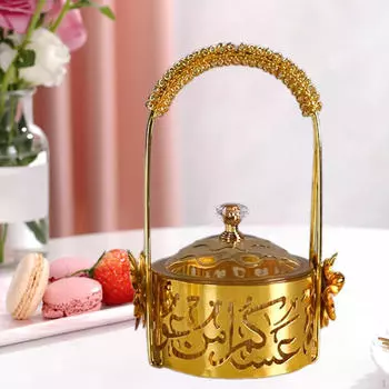 Коробка конфет с ручкой для угощений на праздник Ид Мубарак 12x18 см Функциональный поднос Style A