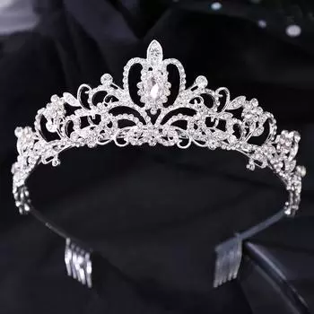 Корона Свадебный головной убор невесты Корона Роскошные хрустальные аксессуары для волос