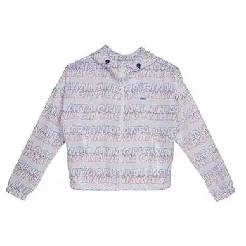 Короткая куртка Anta All Over Print с капюшоном, женские куртки Magnolia-White 162028611-1 S