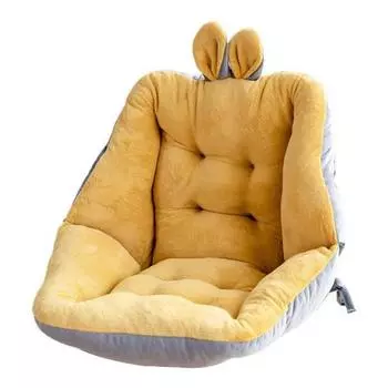 Короткая плюшевая подушка для сиденья с рисунком из мультфильма, износостойкая ультра-толстая супер мягкая мягкая подушка для сидения, декор подушки для стула синий