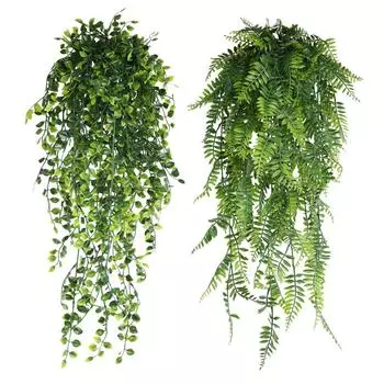 Короткая ротанговая лоза, подвесное настенное украшение, цветок, искусственное зеленое растение, плетеная черепаха, персидский лист, имитация ротанга, настенное украшение