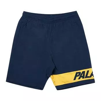 Короткие брюки Palace Side Темно-синие/желтые брюки унисекс Синие P18SS061 M
