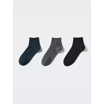 Короткие носки Uniqlo Japan, комплект из 3 пар 01 OFF WHITE/2325