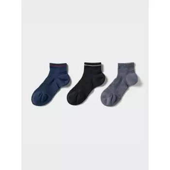 Короткие носки Uniqlo Japan, комплект из 3 пар 03 GRAY/2325