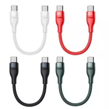 Короткий кабель USB C - USB C, кабель для быстрой зарядки Type C мощностью 66 Вт для PadPro 2020, переключателей PadAir4 и многого другого