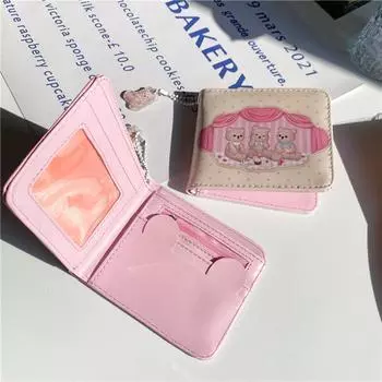 Короткий кошелек из искусственной кожи, маленькие кошельки с несколькими картами, винтажная женская сумка для денег