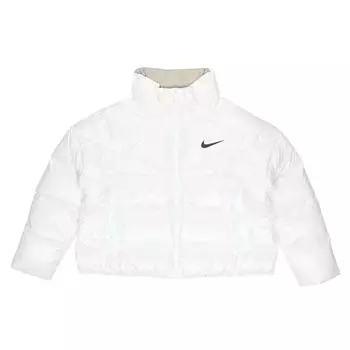 Короткий однотонный спортивный повседневный пуховик Nike NSW Down-Fill, женская верхняя одежда, белый CU5814-100 XL