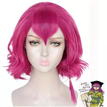 Короткий парик 35 см Danganronpa Kazuichi Souda, костюм для косплея Dangan Ronpa, термостойкие синтетические волосы, мужские и женские парики 35CM фиолетовый