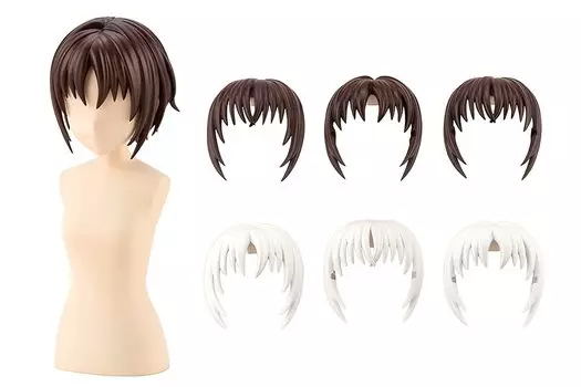 Короткий парик Sosai Garden After School A Chocolate Ширина 63 мм, пластиковая модель JK012 для девочек [белый и коричневый] приблизительно. 1/10
