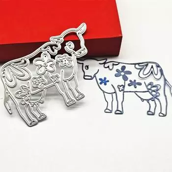 Корова дизайн шаблон резки металла штампы DIY Скрапбукинг тиснение трафарет бумага ремесло шаблон альбома серебряный
