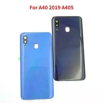 Корпус для Samsung Galaxy A40 2019 A405 A405F SM-A405F, замена аккумулятора, ремонт задней двери Black with lens
