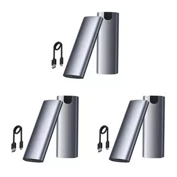 Корпус для жесткого диска M.2 Type-C 3.1, внешний адаптер для твердотельного накопителя 5/10 Гбит/с M/B/(B + M) Ключ для мобильного жесткого диска SSD 2230/2242/2260/2280 NGFF-5GB темно серый