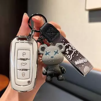 Корпус ключа для Geely Emgrand, Boyue GL, New GS, Vision X6, Binrui, X3, Binyue, Geometry D1 single shell серебряный