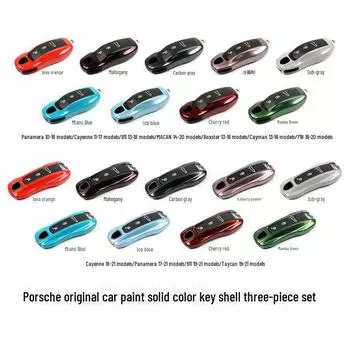 Корпус ключа Raspberry Pink Matte Gray для Porsche Cayenne/Macan/Panamera/718/Taycan Type B key shell