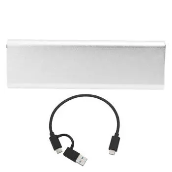Корпус M.2 NVMe SSD USB3.1 Gen2 Type C 10 Гбит/с Корпус из алюминиевого сплава Жесткий диск M.2 PCIE серебряный