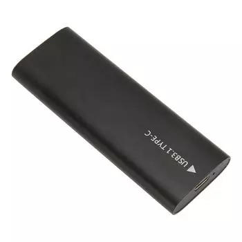 Корпус M.2 SATA SSD USB C 3.1 10 Гбит/с UASP Trim Корпус из алюминиевого сплава Type C SSD для 2280 2260 Protocol чёрный