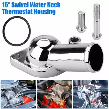 Корпус термостата SBC BBC Water Neck 15° для Chevy 265 283 305 327 350 383 396 400 427 454 472 502 Small Big Block