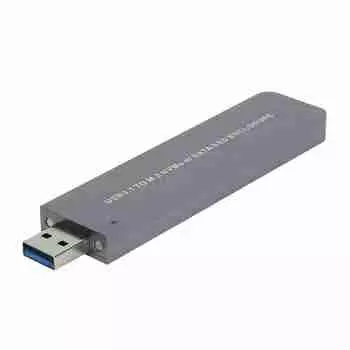 Корпус жесткого диска M.2 NVME Внешний USB 3.1 для NGFF ToolFree Dual Protocol SATA TypcA (Нет