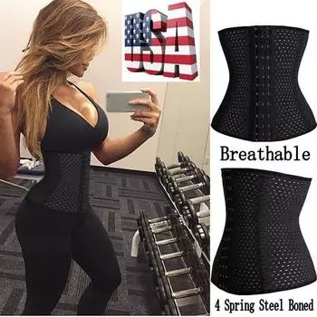 Корсет спортивный пояс для похудения Cincher Control Body Shaper Underbust Slimming Belt M чёрный