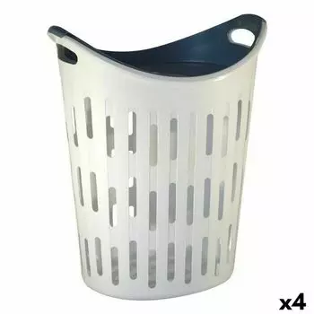 Корзина для белья белая 60 л (4 единицы) TU