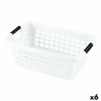 Корзина для белья с ручками белая 50 л (6 единиц) TU