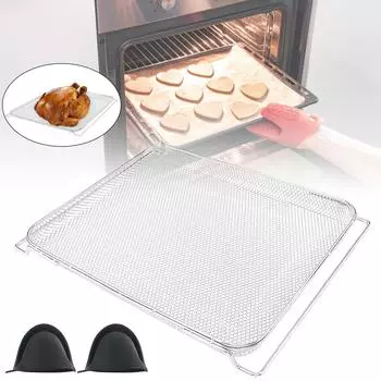 Корзина для фритюрницы из нержавеющей стали, подходит для Ninja Foodi DT251 / DT201 с прихватками, набор корзин для фритюрницы из жаропрочной сетки