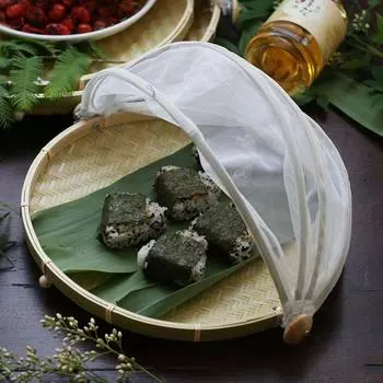 Корзина для хранения с сетчатой крышкой, корзина для палатки ручной работы, поднос, корзина для фруктового хлеба 30cm