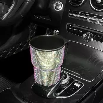 Корзина для хранения в автомобиле Diamond Crystal, внутренний мусорный контейнер для отходов, держатель для органайзера, мусорное ведро, автомобильные аксессуары