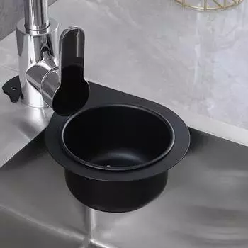 Корзина для слива кухонной раковины Swan Drain Rack Универсальная простая установка Многофункциональная кухня чёрный