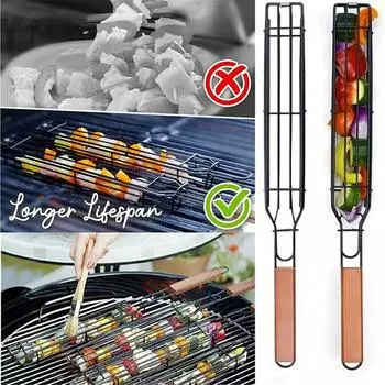 Корзины для барбекю Easy Kebab, щипцы для барбекю, корзины для гриля-барбекю, сетки для барбекю