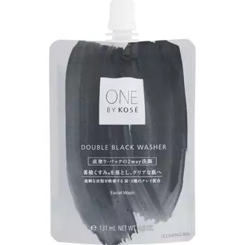 Kose ONE BY KOSE Double Black Washer 140g Facial Cleanser (Other) Directions for use: - Without wetting your hands or face, spread a 1.5cm amount over