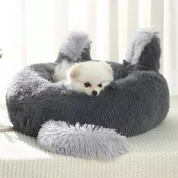 Кошачья будка с заячьими ушками, собачья будка, зимний теплый коврик, коврик для собак, товары для животных 40CM