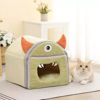 Кошачья кровать, дом, мягкая плюшевая конура, подушка для щенка, маленькие собаки, кошачье гнездо, зимнее теплое спальное место для собак, коврик для домашних животных, коврик для домашних животных