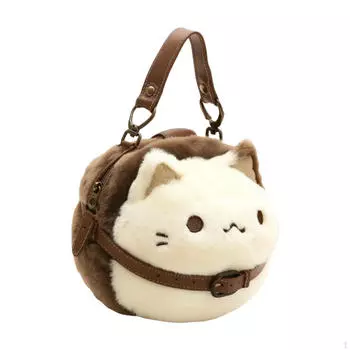 Кошачья плюшевая сумка на день рождения, кошелек с мягкой игрушкой, сумка через плечо Style A