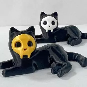 Кошачий череп Маска держатель для ручки 3D печать Творческая личность Настольные украшения Украшения