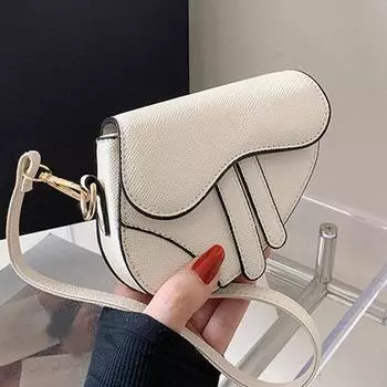 Кошельки Simple MessWomen Messenger Bags Saddle Bag Portable Single Shoulder Bag Women Leather Crossbody Bag Handbag Enger Bags чёрный