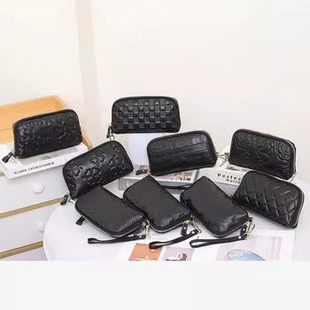 Кошелек из коровьей кожи с верхним слоем, роскошная женская сумка, универсальная ручная сумка, простая и модная сумка для мобильного телефона